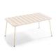 Table basse de jardin acier ivoire 90 x 50 cm