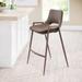 Wade Logan® Halchak Counter & Bar Stool Upholstered/Metal in Brown | 35.6 H x 20.3 W x 20.7 D in | Wayfair 7C69E9761B514B91A793A7E1221CEA3F