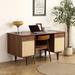 Corrigan Studio® Chesapeake Writing Desk Wood in Brown | 29.92 H x 17.72 W x 57.09 D in | Wayfair 2E5FA3F6A6E64CF7BA30B04670D69419