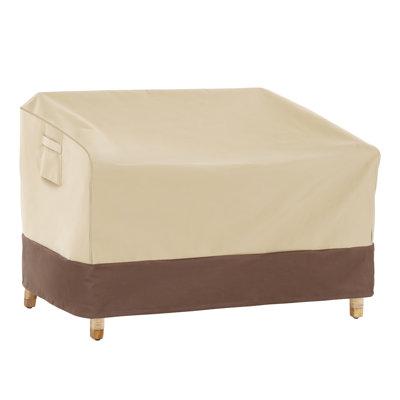Arlmont & Co. Patio Sofa/Chair Cover in Brown, Size 30.3 H x 60.2 W x 34.3 D in | Wayfair 8C8830FC3FCA4394A2467A5D4E29149D