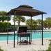 Outdoor Grill Gazebo 8 x 5 Ft, Shelter Tent, Double Tier Soft Top Canopy and Steel Frame with hook and Bar Counters