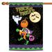 Orange and Green Trick or Treat Outdoor House Flag 40" x 28"