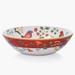 13-Inch Folk Art Inspired Ceramic Bowl - 4-Piece Set