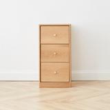 Solid Oak Bedside Table Storage Cabinet Free-Standing Corner Cabinets