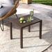 Pellebant Outdoor Aluminum Patio Side Table Rectangular End Table - 18.1 in L* 13.8 in W * 15.7 in H