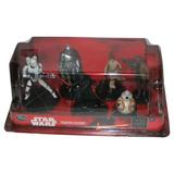 Star Wars The Force Awakens Disney Store Figurine 6pc Figure Set - (Damaged Packaging)