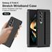 For Samsung Galaxy Z Fold 4 5G Luxury Stretch Wristband Hybrid Armor Cover Case