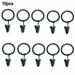 BSTHOE Heavy Duty Metal Curtain Rings pole Rod Voile Curtain Hooks with Clips