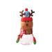 Christmas Candy Jars Box Reindeer Shape Containers Stuffed Plush Toy Doll Decoration Tabletop Decoration for Home and Store (Reindeer Shape)