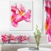DESIGN ART Designart Beautiful Flowers with Big Pink Petals Extra Large Floral Canvas Art 24 in. wide x 32 in. high