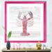 DESIGN ART Designart Pink lobster Ocean Life Nautical & Coastal Framed Art Print 16 in. wide x 16 in. high