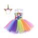 Costume For Girls Dress Up Clothes For Little Girls Rainbow Tutu With Headband Birthday Gift