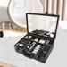 Makeup Train Jewelry Storage Box Cosmetic Organizer Travel Case W/Light & Mirror