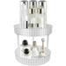 Jokapy Makeup Organizer 2-Tier 360 Degree Rotating Lazy Susan Bathroom Cosmetic Organizer Clear