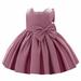 ZRBYWB Flower Girls Dresses Bowknot Tutu Dress For Kids Baby Wedding Bridesmaid Birthday Party Pageant Formal Dresses Toddler First Baptism Christening Gown Summer Girl Clothes