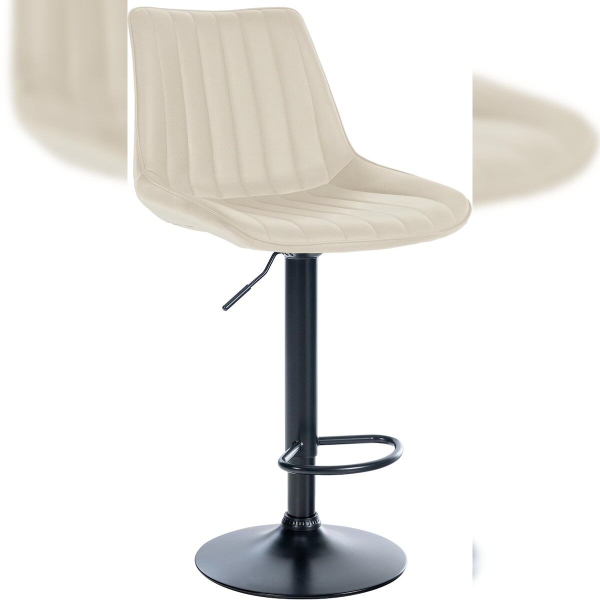 CLP Barhocker Toni Kunstleder creme/schwarz Image