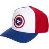 Youth Red/White Captain America Snapback Hat