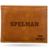 Brown Spelman College Jaguars Personalized Billfold Wallet