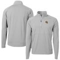 Men's Cutter & Buck Silver Green Bay Packers Helmet Adapt Eco Knit Hybrid Recycled Quarter-Zip Pullover Top