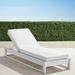 Palermo Chaise Lounge with Cushions in White Finish - Classic Linen Bleu, Quick Dry - Frontgate