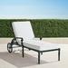 Carlisle Chaise Lounge with Cushions in Onyx Finish - Sailcloth Seagull, Quick Dry - Frontgate