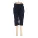 Lee Casual Pants - High Rise Straight Leg Cropped: Black Bottoms - Women's Size Medium