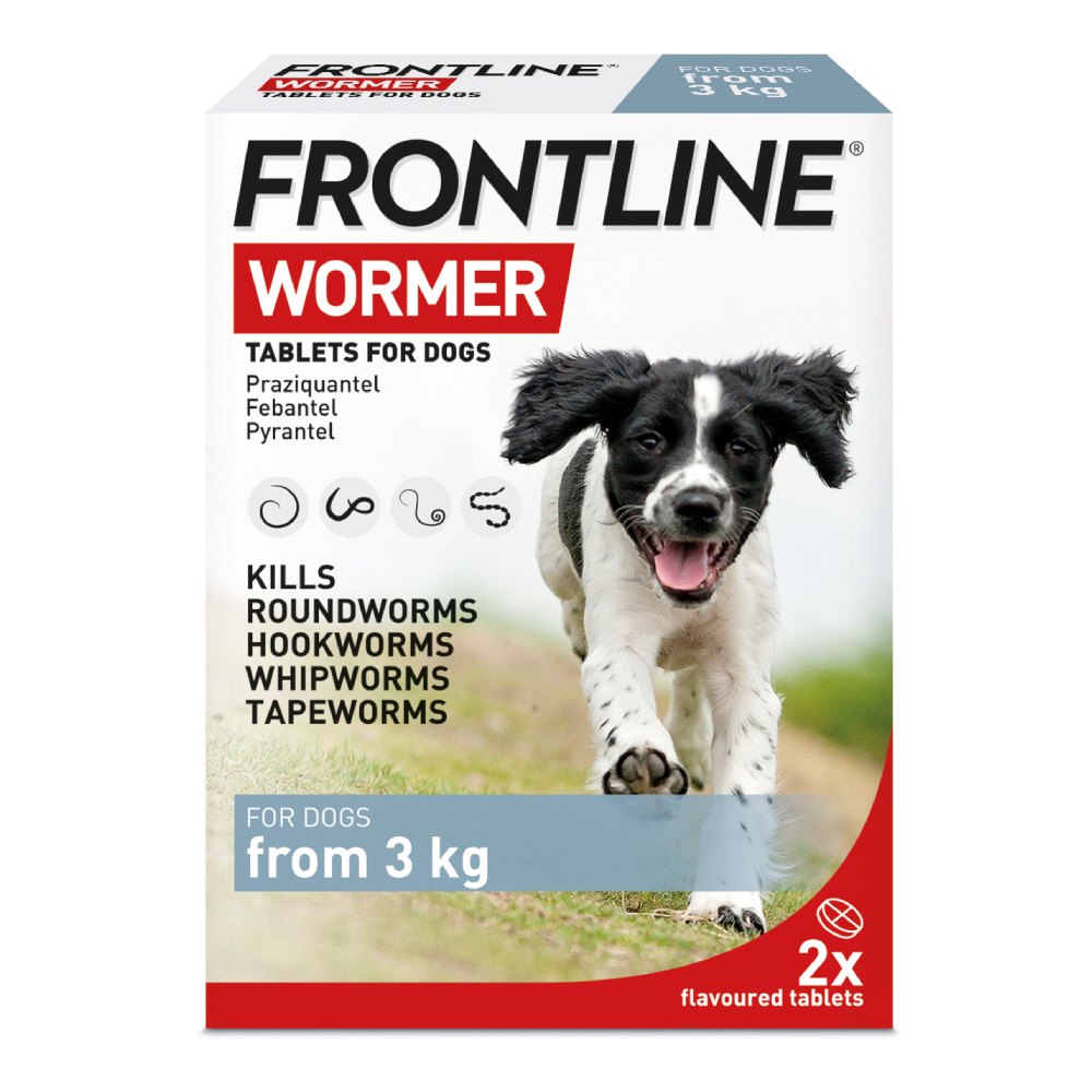 FRONTLINE Wormer Tablets for Dogs | 3kg+ | 2 Tablets