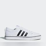 Adidas Shoes | Adidas Nizza White Sneakers Black Stripe Nib New Men 10 Basketball Trainer Shoes | Color: White | Size: 10
