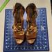 Michael Kors Shoes | Euc Michael Kors Heels Sz 8 Tan Leather With Gold Accents | Color: Brown/Tan | Size: 8