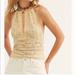 Free People Tops | Free People Bombay Halter Top Fp Size Small | Color: Gold/Tan | Size: S