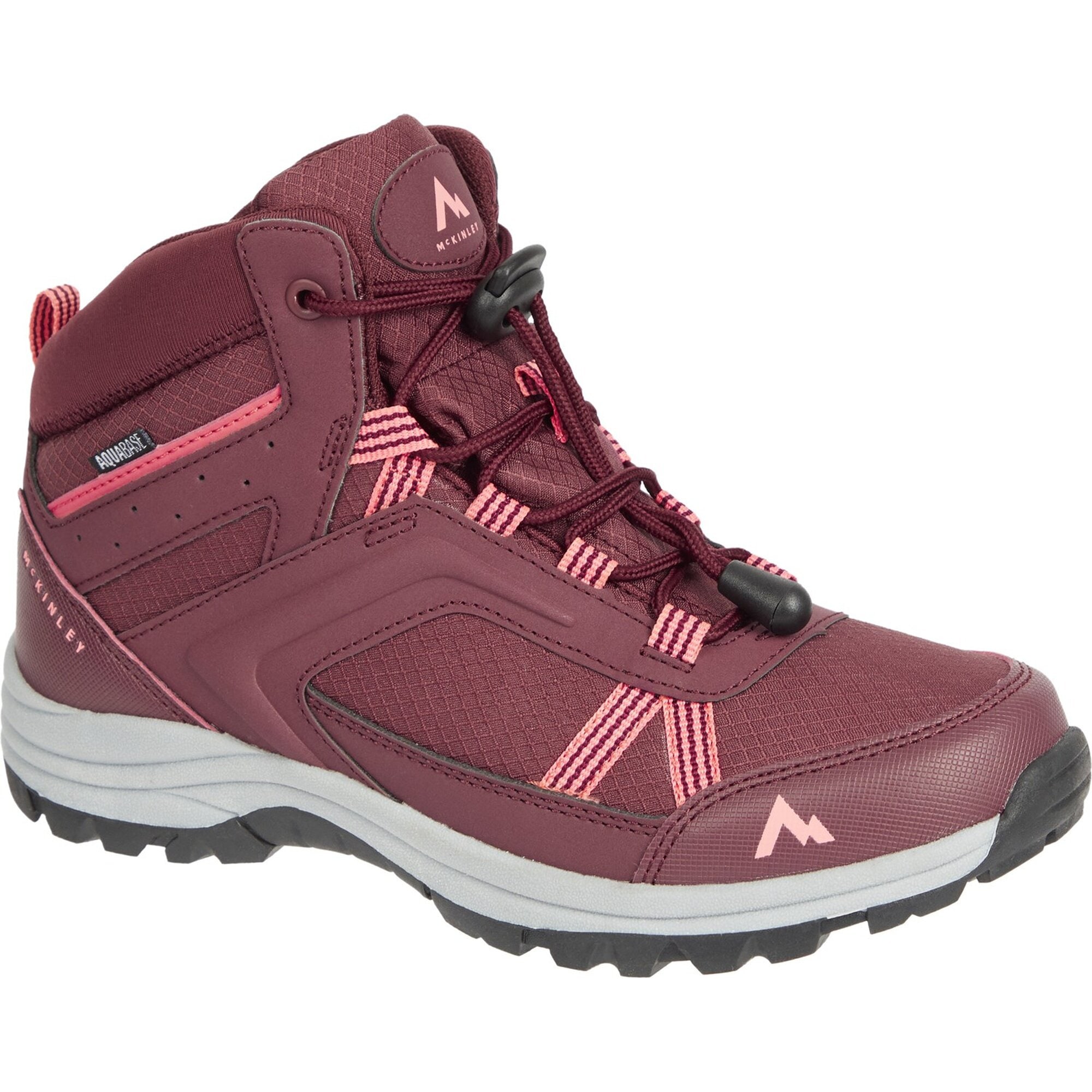 Wanderschuh MCKINLEY "Maine II MID AQB J", Kinder, Gr. 38, rot, Synthetik, Schuhe Wanderschuh, Wasserabweisend