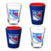 Evergreen Enterprises, Inc 4-Piece Ceramic & Glass 2oz. Cup Set, New York Rangers Glass | 2.36 H x 1.41 W in | Wayfair 3SG4368CGS
