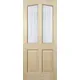 Richmond 2 Panel Obscure Glazed Hardwood Veneer External Front Door, (H)2032mm (W)813mm