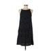 Roxy Casual Dress - A-Line: Black Polka Dots Dresses - Women's Size 8