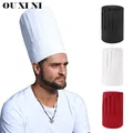 Chapeau haut de forme unisexe réglable chapeau de chef d'hôtel casquettes de cuisine chapeau de