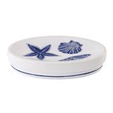 Highland Dunes Enrica Soap Dish Ceramic in Blue/White | 1.1 H x 3.74 W x 5.8 D in | Wayfair 2BCEEB3896C048C4BDD41ABAF601BB9B
