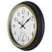 Infinity Instruments 12" Wall Clock Plastic in Black/Yellow | 12 H x 12 W x 1.875 D in | Wayfair 20304BG-4553