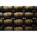 Millwood Pines Wooden Whiskey Barrels by Ben_Pruchnie_Studio - Wrapped Canvas Photograph Metal in Black/Brown | 32 H x 48 W x 1.25 D in | Wayfair