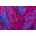 Wrought Studio™ Satin In Neon Light by - Wrapped Canvas Photograph Metal in Blue/Pink | 32 H x 48 W x 1.25 D in | Wayfair