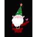 The Holiday Aisle® Florenda Christmas Tree Santa Gnome - Wrapped Canvas Print Metal in Green/Red | 48 H x 32 W x 1.25 D in | Wayfair