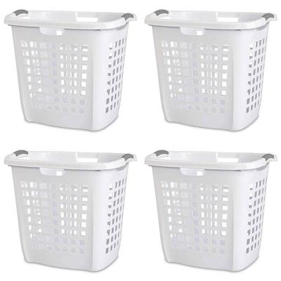 Set of 4 Heavy Duty Plastic Laundry Hamper Dirty Clothes Basket - 17 x 22 x 20 (LxWxH)