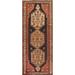 Tribal Blue Ardebil Persian Vintage Runner Rug Handmade Wool Carpet - 3'7"x 10'3"