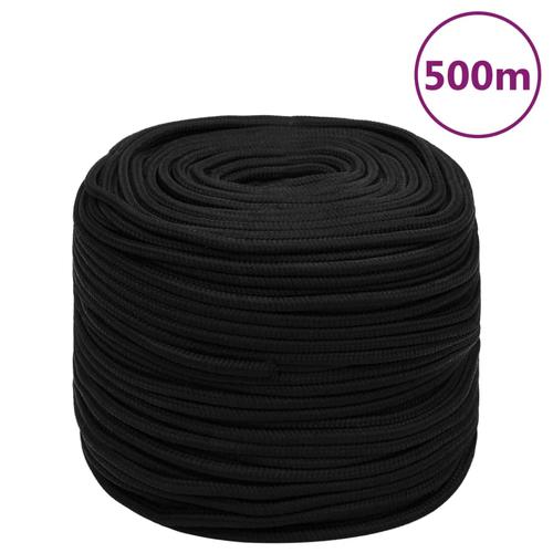 vidaXL Arbeitsseil Schwarz 8 mm 500 m Polyester