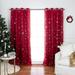 Quality Home Silver Snowflake Holiday & Silver Winter Wonderland Holiday Blackout Curtains-Snow 63