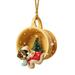 Christmas Tree Pendants Cute Sleep Dog Hanging Ornaments Dog Decoration for Home Winter Party
