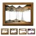 Yirtree 3D Dynamic Sand Art Liquid Motion Moving Sand Art Picture Rectangle Glass 3D Deep Sea Sandscape in Motion Display Flowing Sand Frame Relaxing Desktop Home Decor