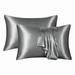 Randolph Flourish Satin Pillowcase Set Silky Pillow Cases For Hair And Skin No Zipper Pillow Cover With Envelope Closure Pillow Case 2pc