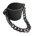 Wovilon Chain Portable Coffee Cup Cover Leather Beverage Handbag Heat Insulation Hot Separation Cup Cover Hanging Portable Kitchen Gadgets Kitchen Tools