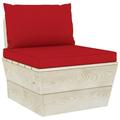 Andoer Pallet Sofa Cushions 2 pcs Red Fabric