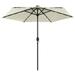 Anself Parasol with LED Lights and Aluminum Pole Garden Folding Beach Umbrella for Backyard Terrace Poolside Lawn Supermarket Outdoor Furniture 106.3in x 92.9in (Diameter x H)